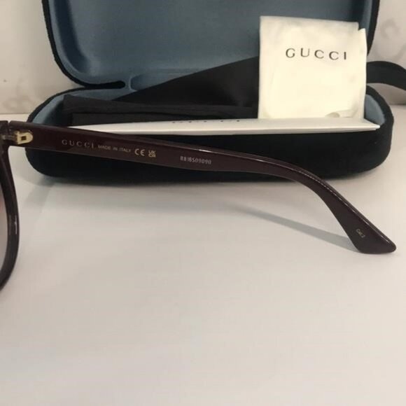 New Authentic Gucci GG0636SK 003 Brown Gradient Cat-Eye Sunglasses - Picture 7 of 10